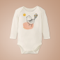 Preview: Kiki the Bird | printed sustainable long Baby-Bodysuit