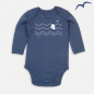 Preview: Robbie die Robbe | Baby Body Marineblau langärmlig