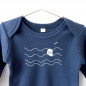 Preview: Robbie die Robbe | Baby Body Marineblau langärmlig