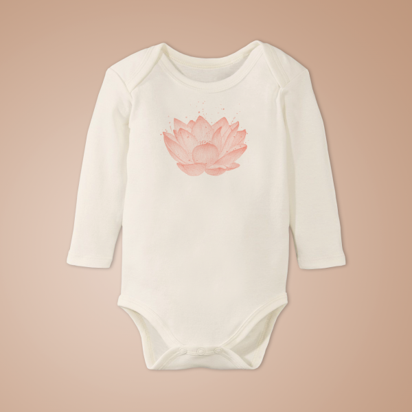 Lotus rosa | Baby-Body Langarm