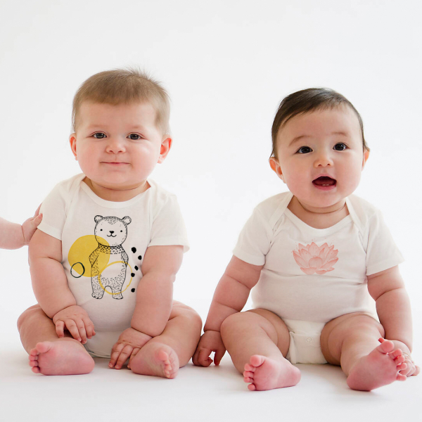 Pink Lotus | printed Bodysuit organic cotton