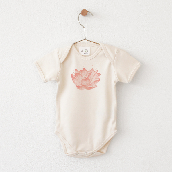 Pink Lotus | printed Bodysuit organic cotton