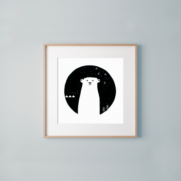 Paul der Eisbär | quadratisches Poster