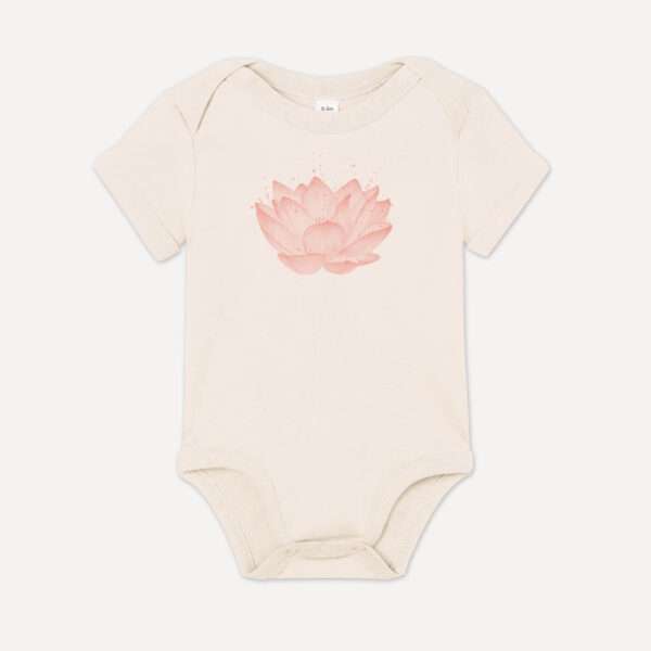 Lotusbluete-Body-kr01-littleruby Rosa Lotus Baby-Body