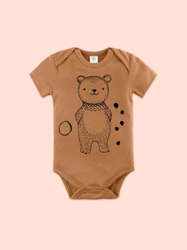 Bär Baby-Body braun