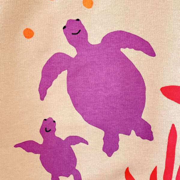 Kinderpullover mit Schildkröte Sweatshirt beige von little Ruby Berlin
