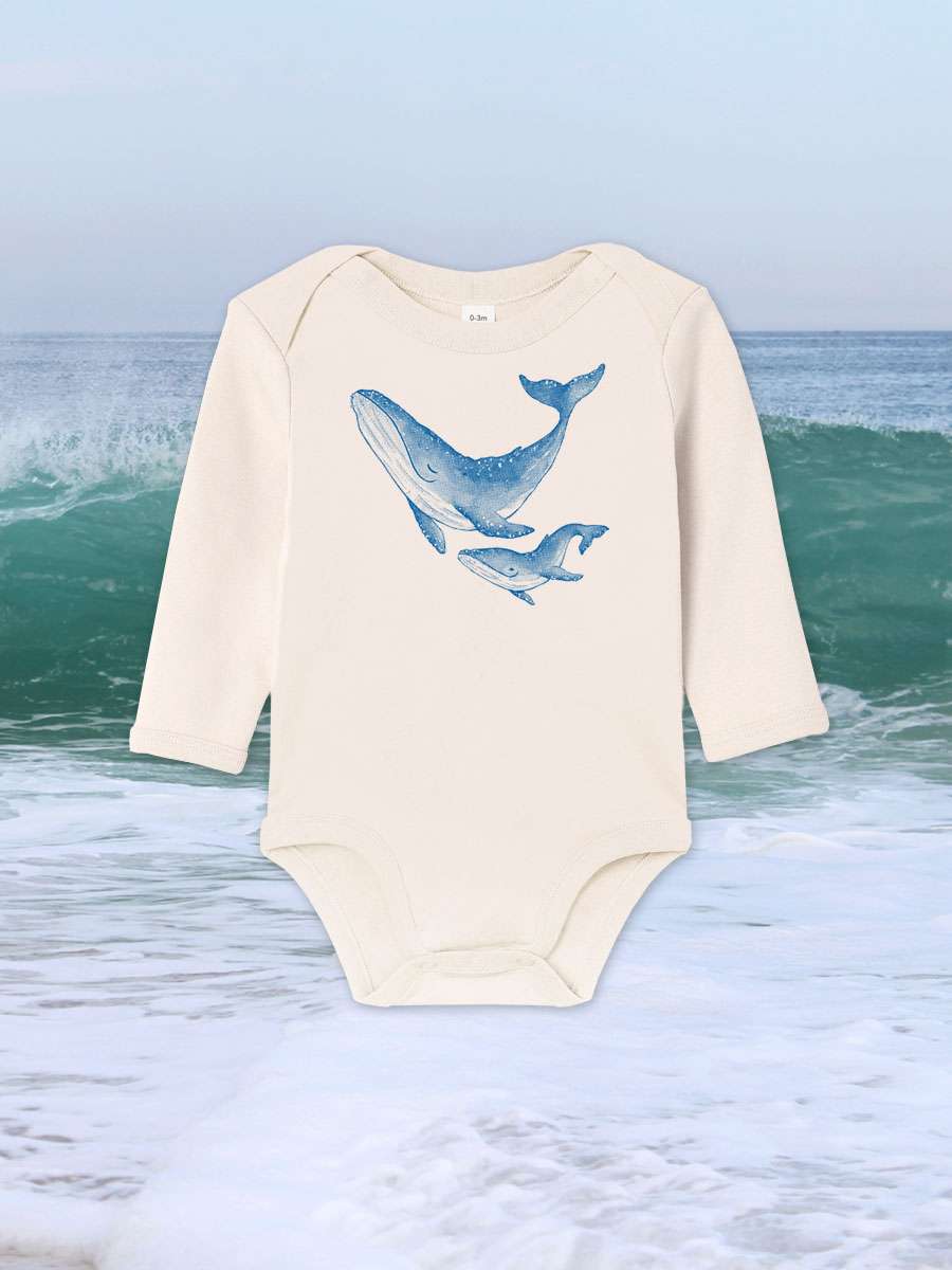 wale-babybody-l02-little-ruby Baby-Body mit Buckelwal Motiv aus 100% Bio-Baumwolle von little Ruby