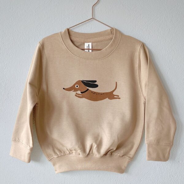 Kinder Dackel Sweatshirt beige von little Ruby