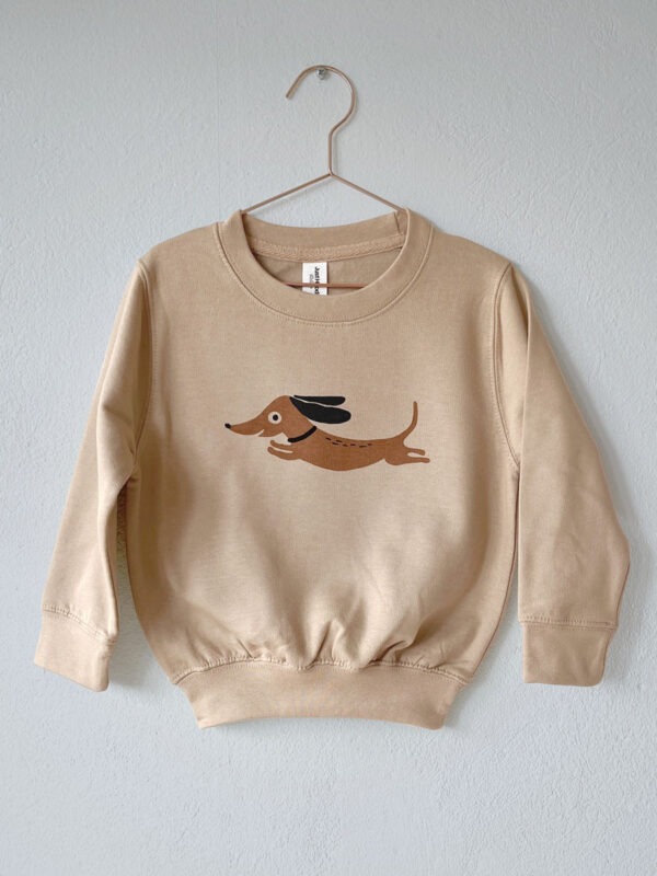 Kinder Dackel Sweatshirt beige von little Ruby