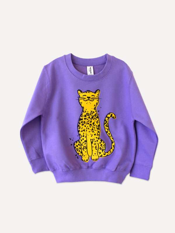 Lila Sweatshirt mit Leopard-Print von little Ruby