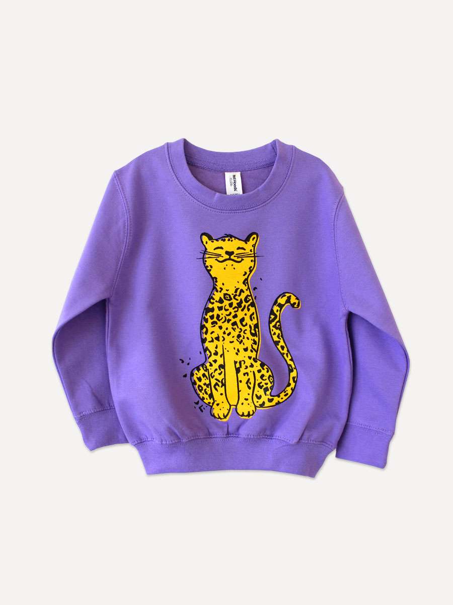 Leopard Sweatshirt lila