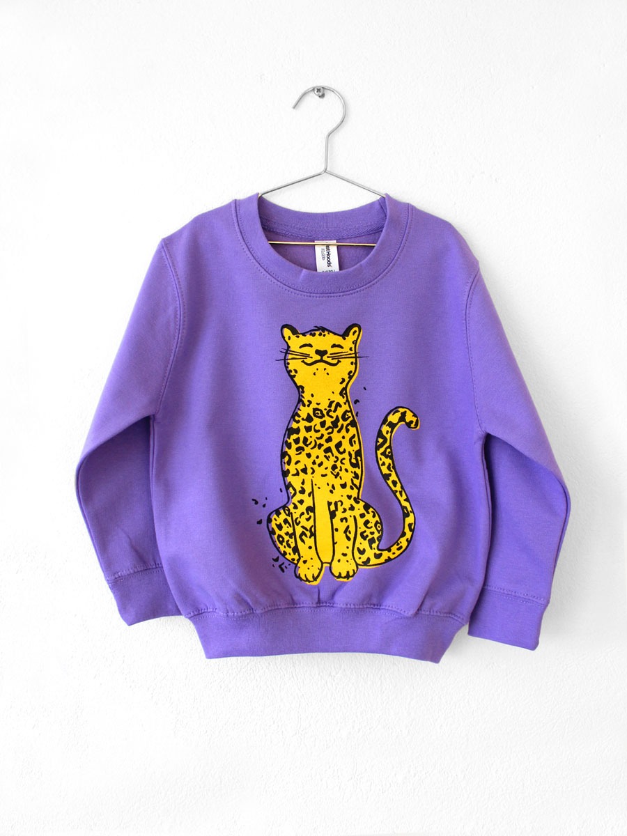 Leopard Sweatshirt lila