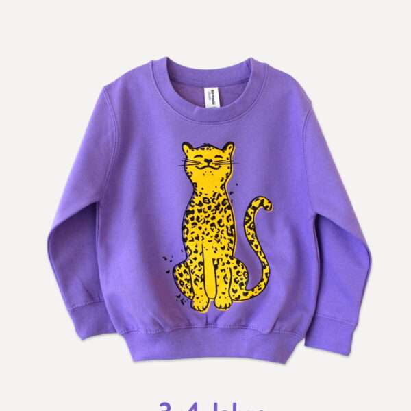 leo-leopard-lila-sweatshirt-3-4-little-ruby Lila Sweatshirt mit Leopard-Print Größe 3-4 Jahre Ansicht von little Ruby