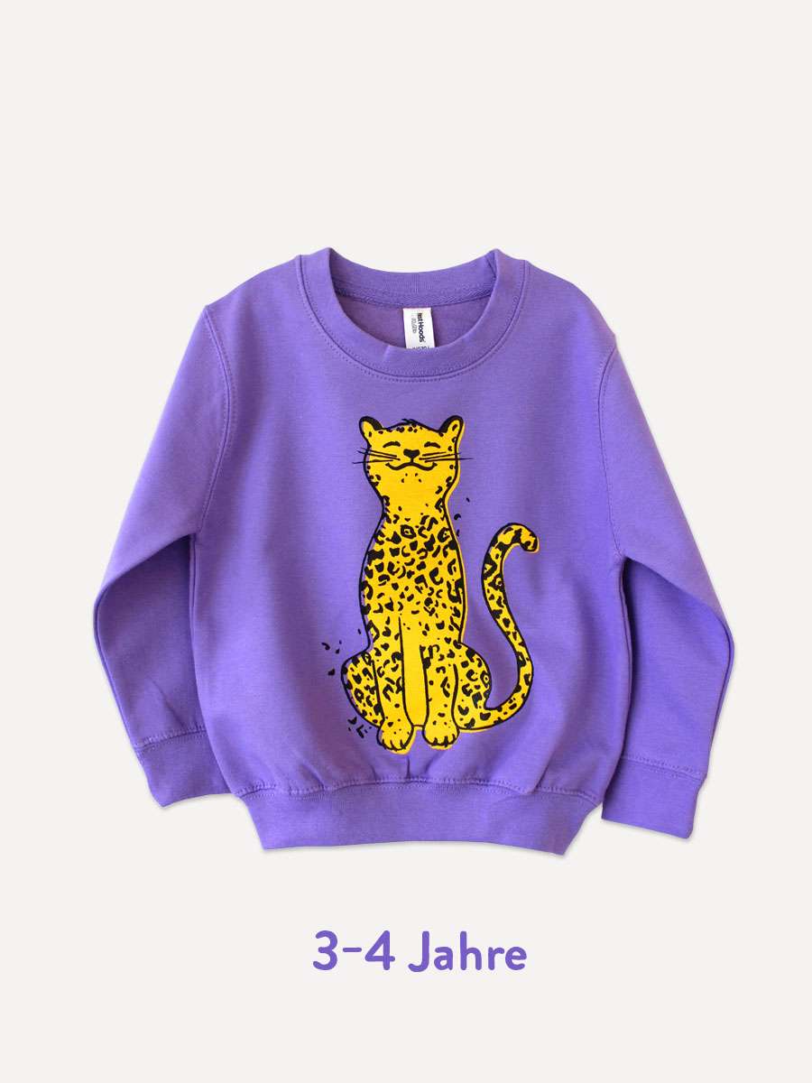 leo-leopard-lila-sweatshirt-3-4-little-ruby Lila Sweatshirt mit Leopard-Print Größe 3-4 Jahre Ansicht von little Ruby