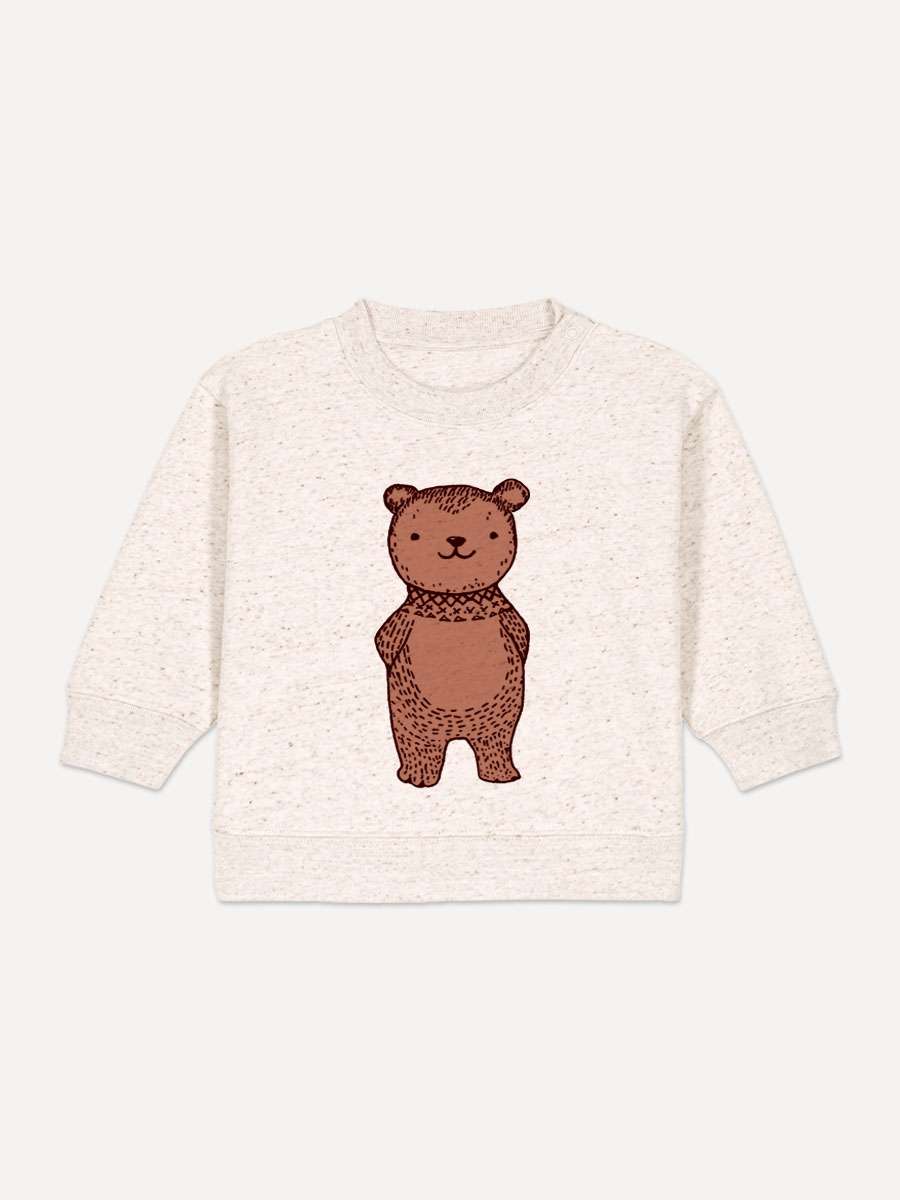 Bio-Baby-Pullover mit Bär Motiv von little-Ruby-Berlin